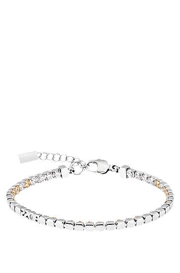 Náramok BOSS BOSS Tennis Bracelet with Clear and Champagne Crystals Metalická | 1580633, 1