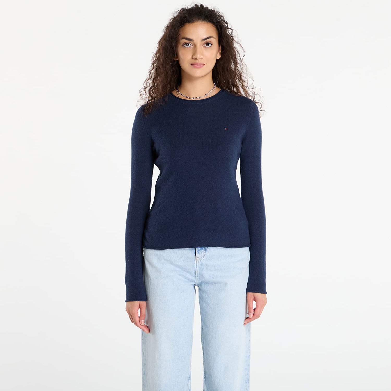 Sveter Tommy Hilfiger Tommy Hilfiger Soft Wool Long Sleeve Sweater Navy | WW0WW40264 C1G, 0