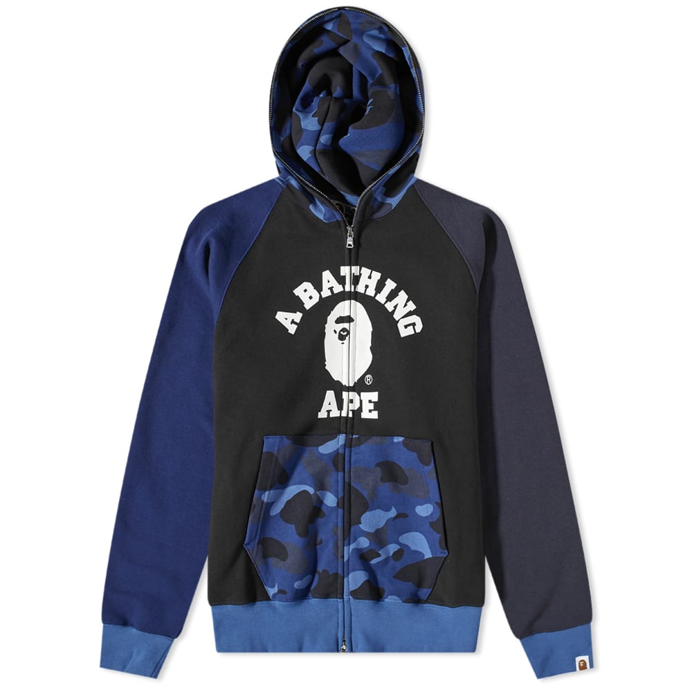 A Bathing Ape Color Camo Relaxed Fit Full Zip Hoody