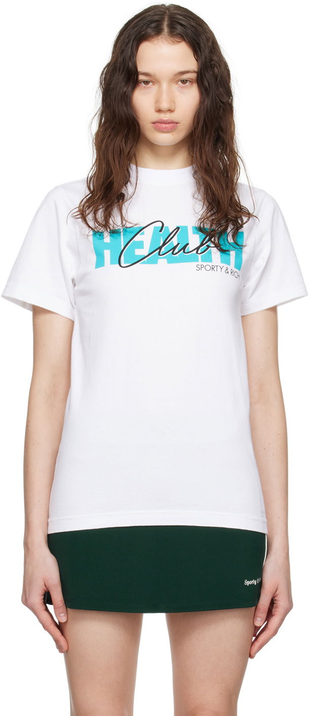 Tričko Sporty & Rich 80s Club T-Shirt Biela | TSAW2361WH