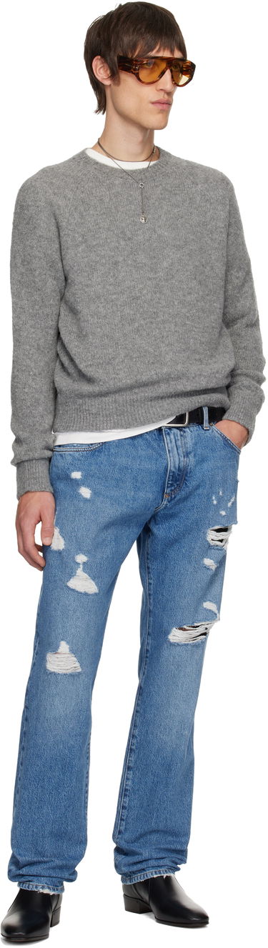 Džínsy Dolce & Gabbana Distressed Classic Jeans Modrá | GP02XZG8MX2, 4