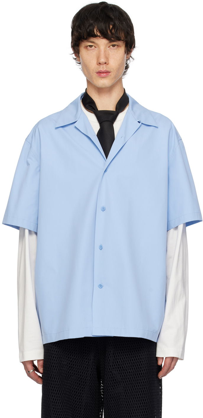 Košeľa Jil Sander Heavy Shirt Modrá | J22DL0112_J45002