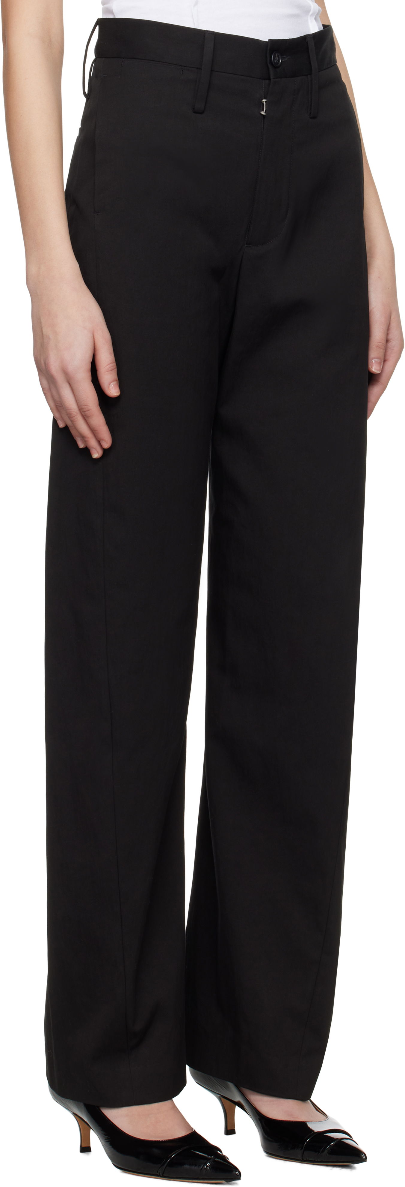 Nohavice Maison Margiela MM6 Maison Margiela Light Cotton Gabardine Trousers Čierna | S62KB0237 M35451, 1