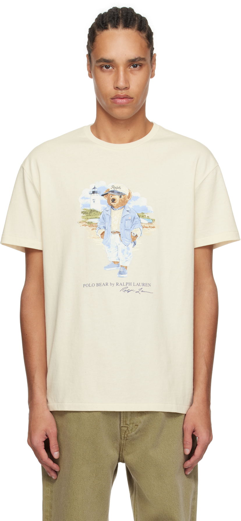 Tričko Polo by Ralph Lauren Polo Ralph Lauren Classic Fit Polo Bear T-Shirt Béžová | 710966738001