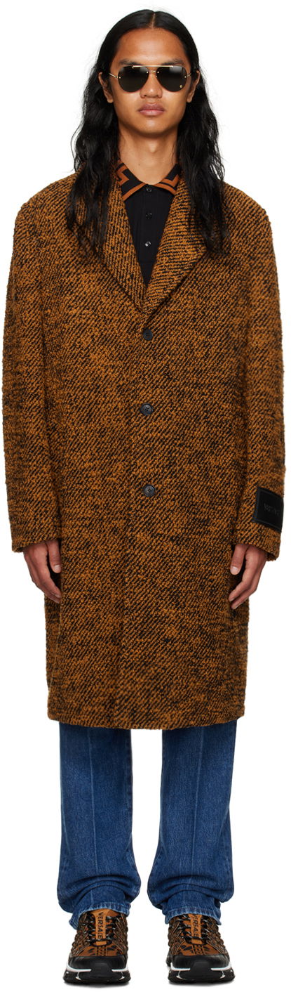 Kabáty Versace Tan Patch Coat Hnedá | 1012373_1A08918, 0