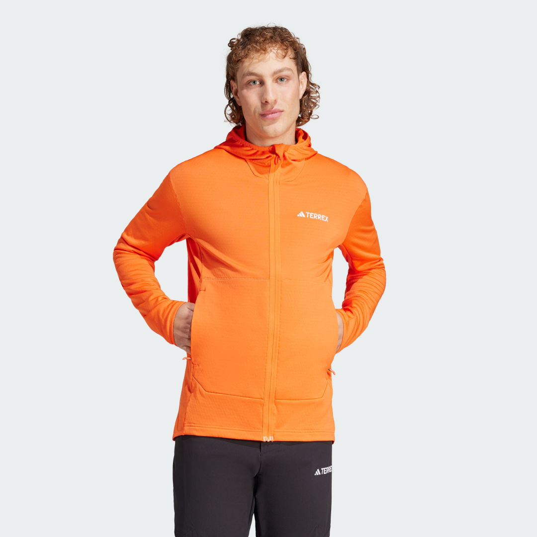 Bunda adidas Performance adidas TERREX BUNDA TERREX XPERIOR LIGHT FLEECE HOODED Oranžová | IQ3720, 1