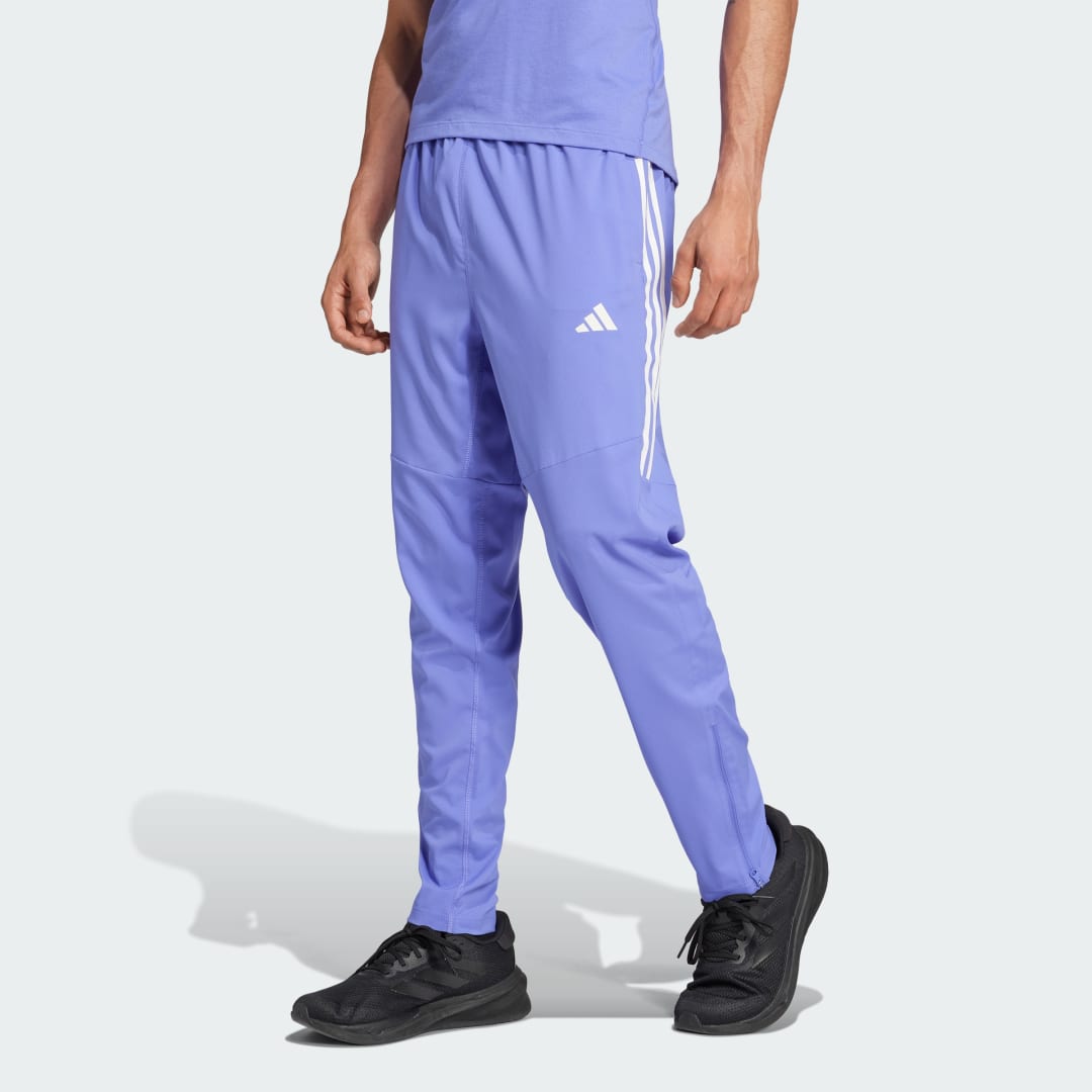 Tepláky adidas Performance Own the Run 3-Stripes Pants Fialová | IV9964, 0