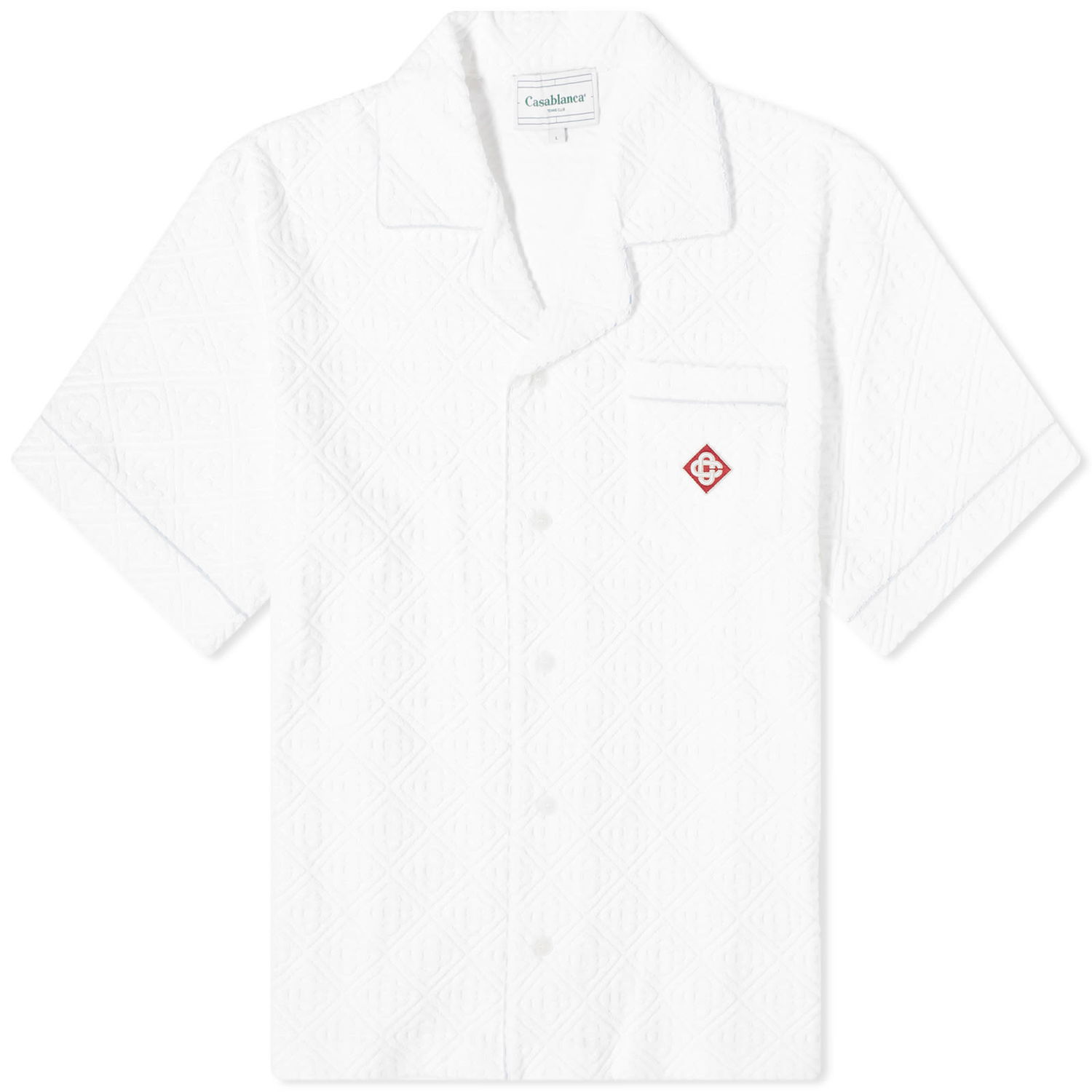 Košeľa Casablanca Monogram Towelling Shirt Biela | MPS24-SH-085-01, 0
