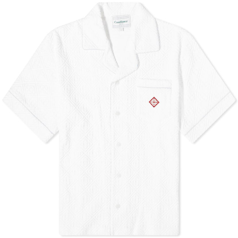 Košeľa Casablanca Monogram Towelling Shirt Biela | MPS24-SH-085-01