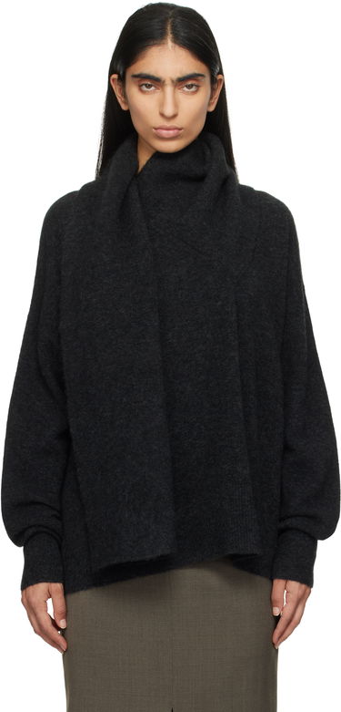 Sveter TOTEME TOTEME Draped Scarf Knit Sweater Šedá | 244-WRT0368-YA0099, 0