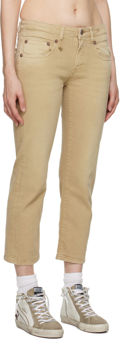 Džínsy R13 R13 Boy Straight Jeans Béžová | R13W0091-D105A, 1
