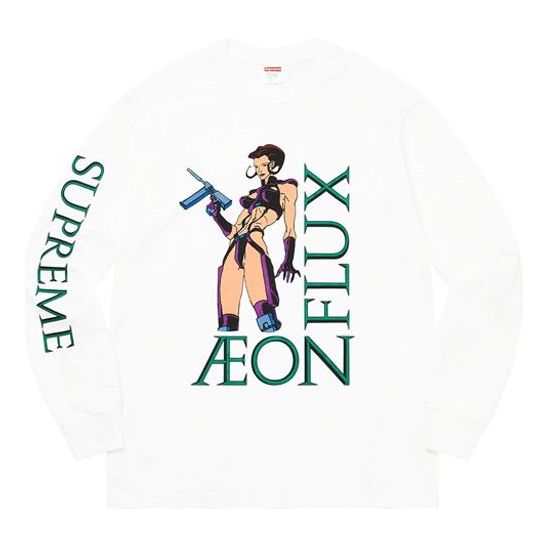 Tričko Supreme Aeon Flux Graphic Long Sleeve T-Shirt Biela | SUP-SS22-196, 0