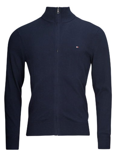 Sveter Tommy Hilfiger PIMA ORG CTN CASHMERE ZIP THRU Navy | MW0MW28050-DW5