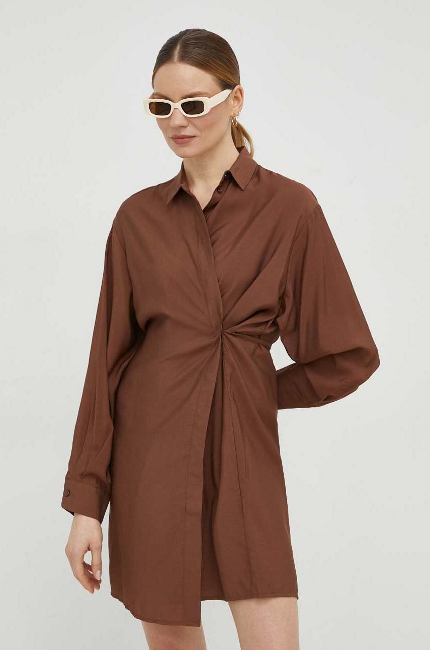 Šaty Samsoe Samsoe Alfrida Shirt Dress Hnedá | F23100142, 0