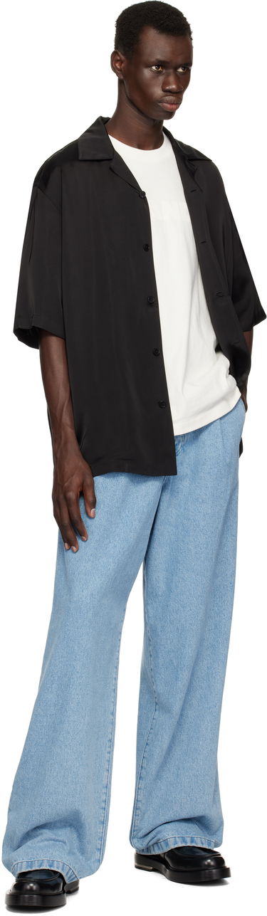Košeľa Jil Sander Jil Sander Satin Short Sleeve Shirt Čierna | J23DL0107_J65022, 3