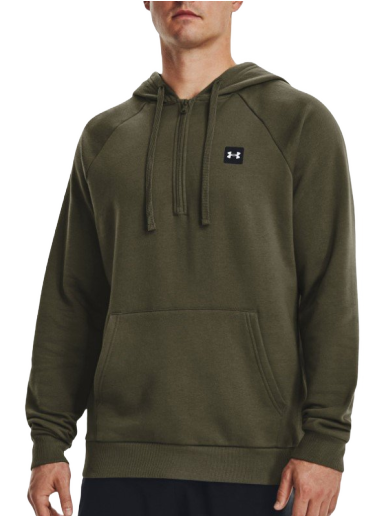 Mikina Under Armour Rival Fleece 1/2 Zip Hoodie Zelené | 1373371-390