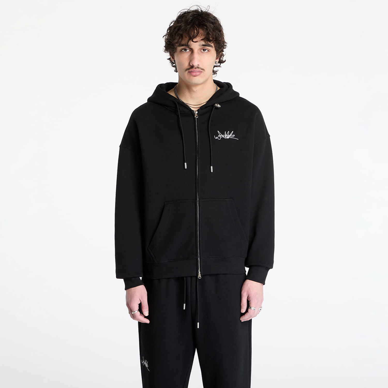 Mikina Footshop FTSHP Everyday Zip Hoodie Čierna | FTSHP_435, 0