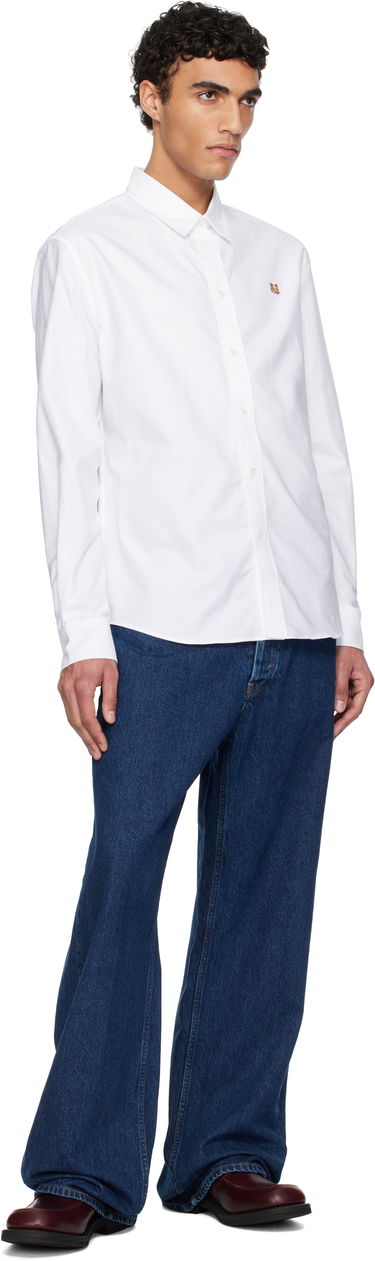 Košeľa MAISON KITSUNÉ Maison Kitsuné Casual Shirt with Fox Head Embroidery Biela | MM00408WC5012, 3