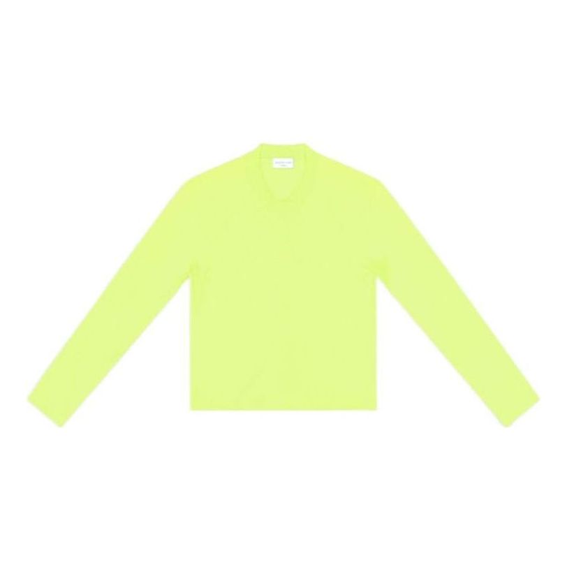 Sveter Balenciaga Long Sleeve Crewneck Top Žltá | 704103TMVB77204, 0