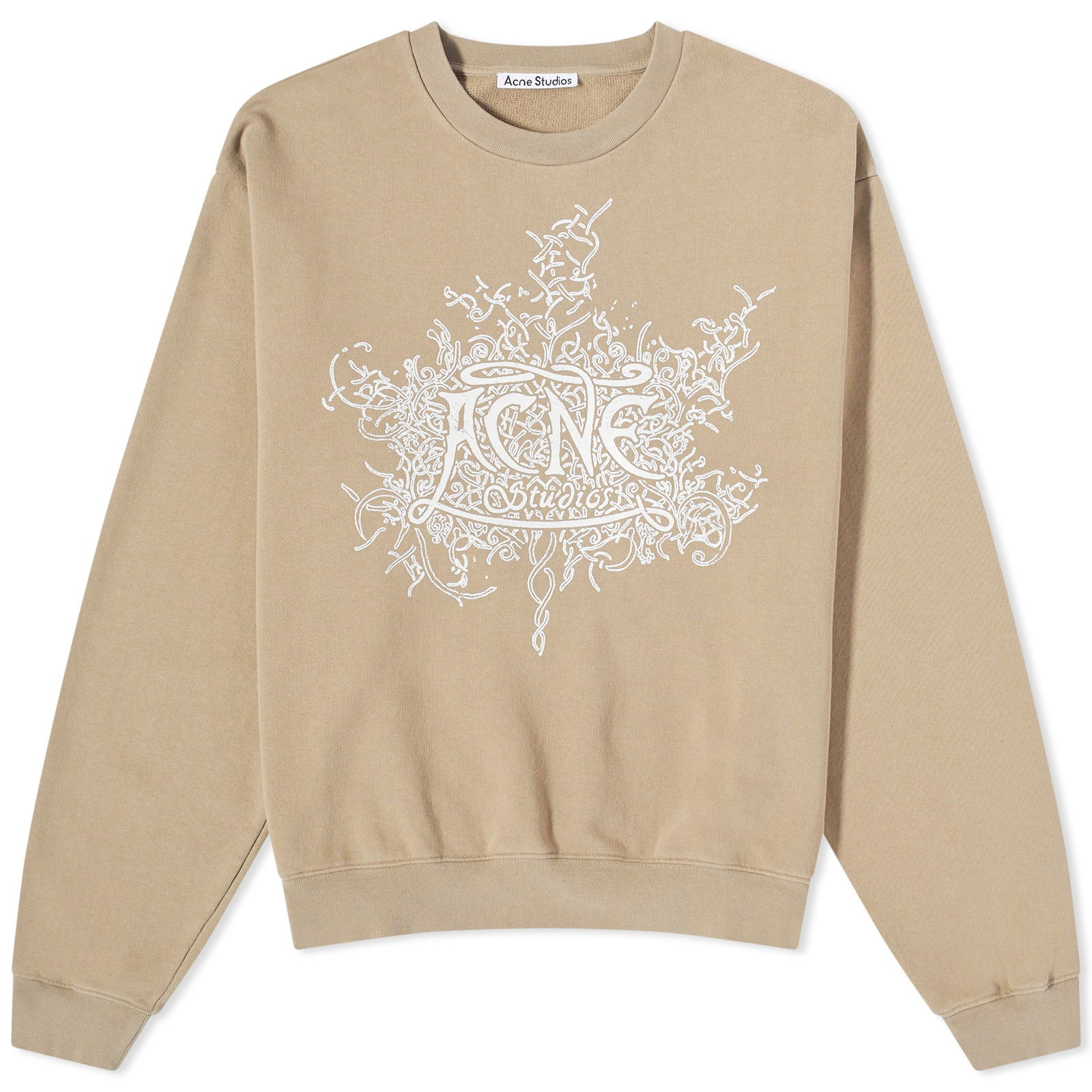 Franzisko Devil Logo Crew Sweat Dark Beige