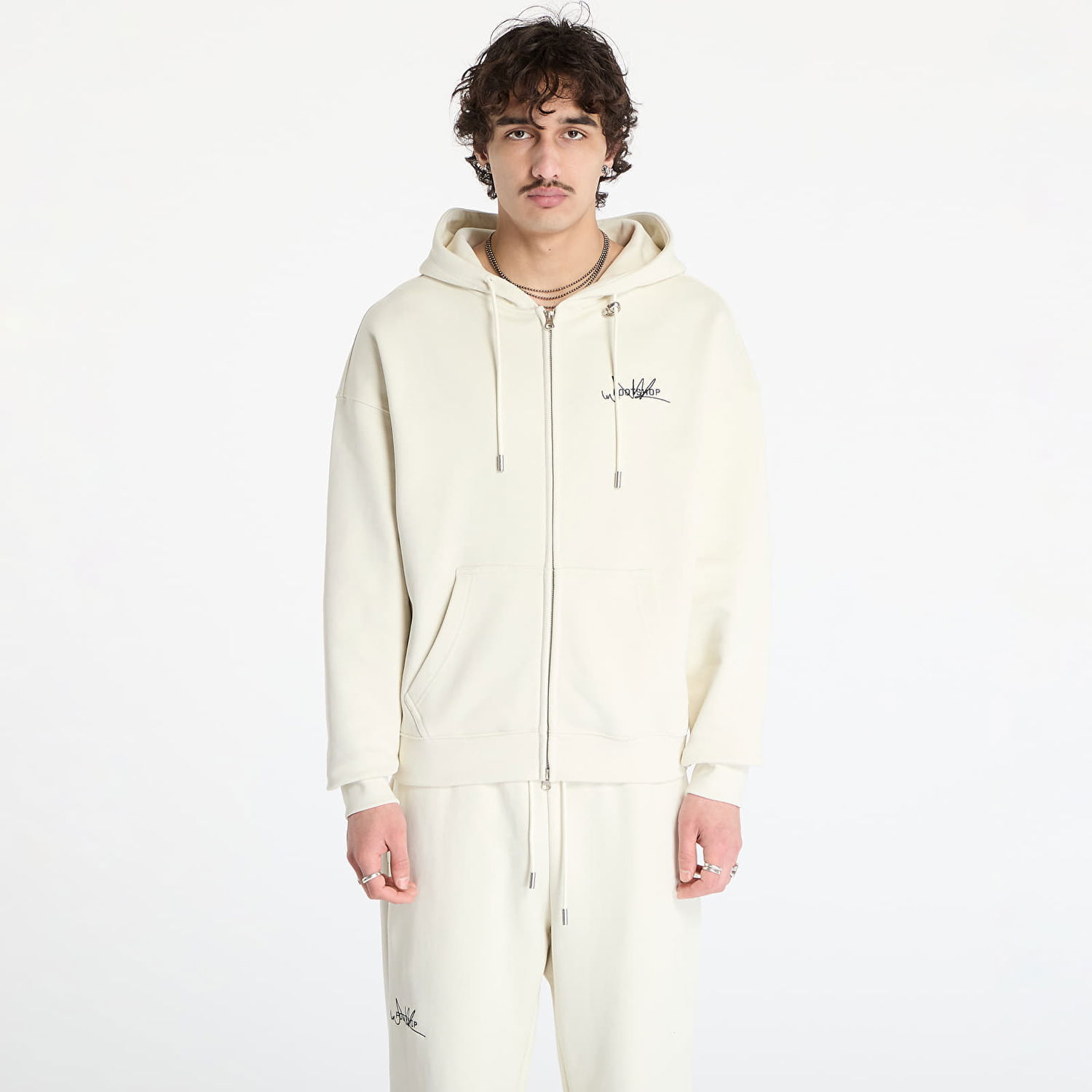 Mikina Footshop FTSHP Everyday Zip Hoodie Béžová | FTSHP_438, 0