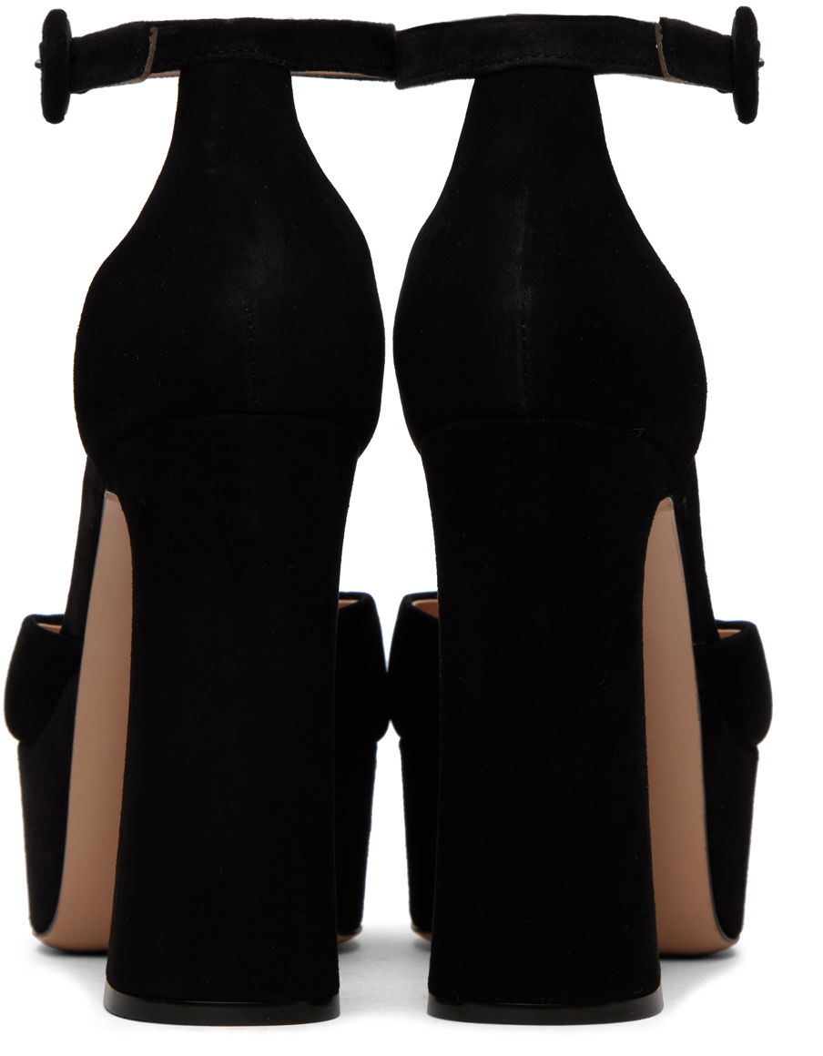 Tenisky a topánky Gianvito Rossi D'Orsay Suede Platform Heels Čierna | G40389.70RIC.CAM, 1