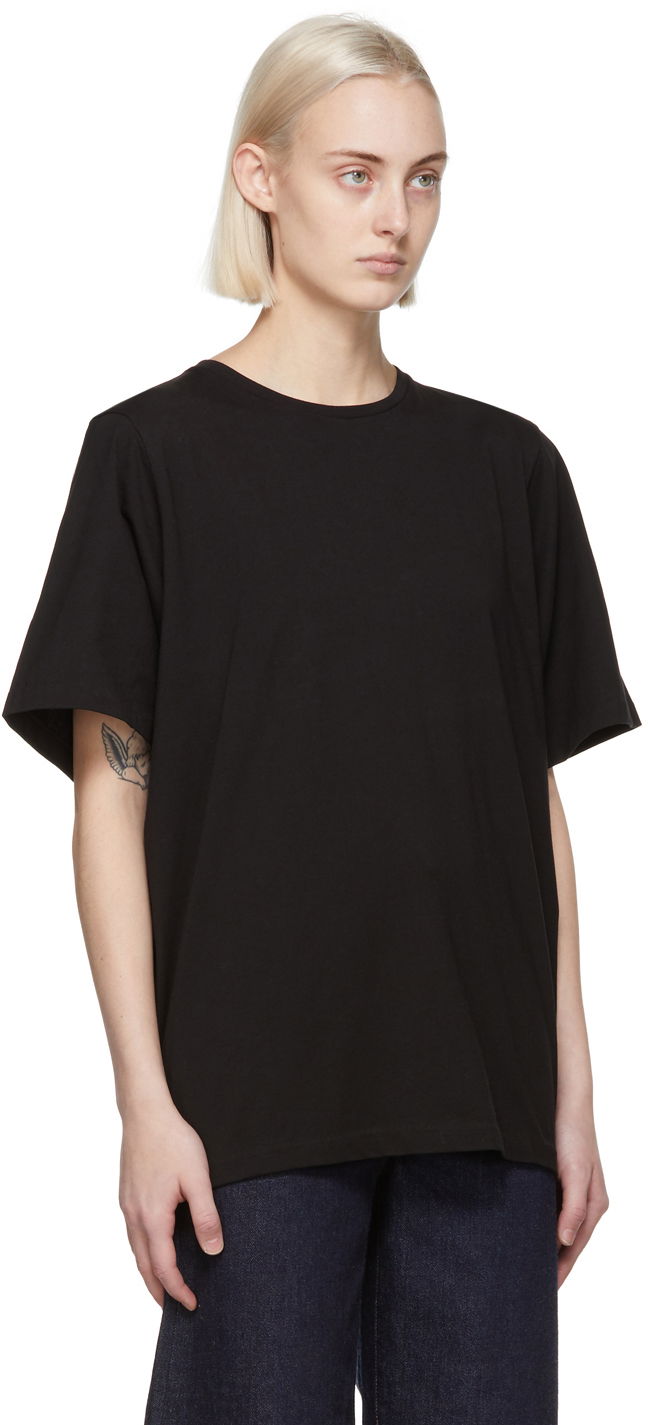 Tričko TOTEME TOTEME Oversized T-Shirt Čierna | 211-472-770, 1