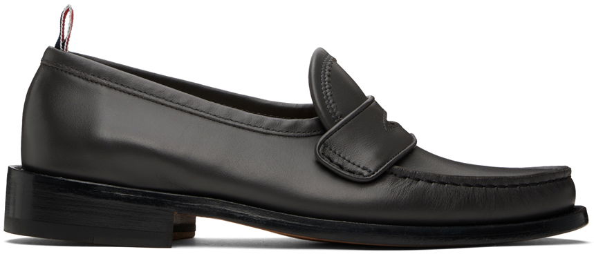 Oblečenie Thom Browne Thom Browne Pleated Varsity Loafers Čierna | MFL106A-L0081, 0
