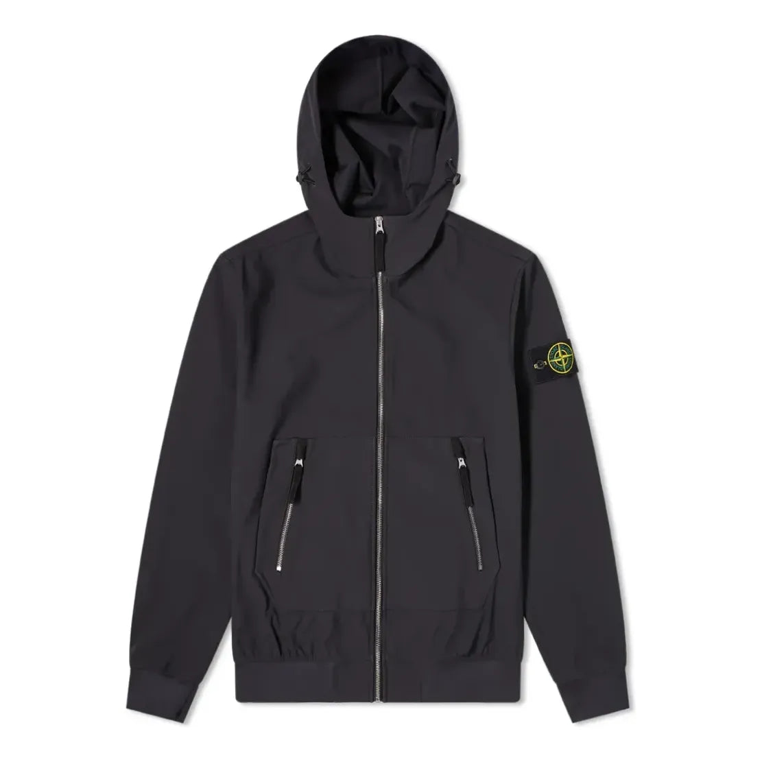 Bunda Stone Island Soft Shell-R Hooded Jacket Čierna | 741540727-V0020, 0