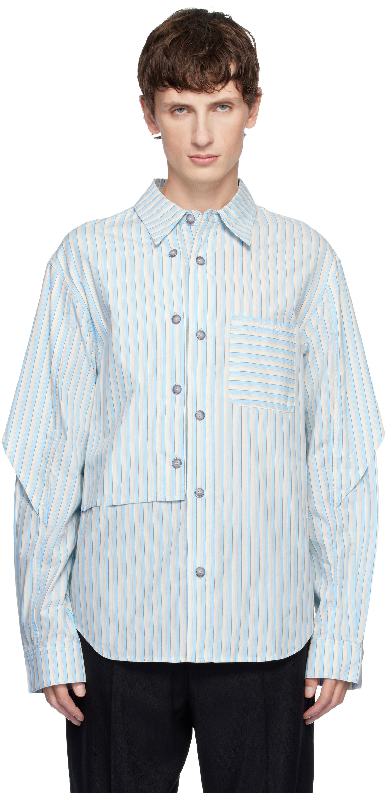 Košeľa Andersson Bell Andersson Bell Striped Layered Split-Sleeve Shirt Rôznofarebný | atb1369m, 0