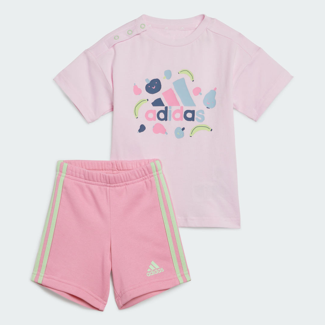 Súprava adidas Performance Essentials Allover Print T-Shirt and Shorts Set Ružová | IS2680, 0