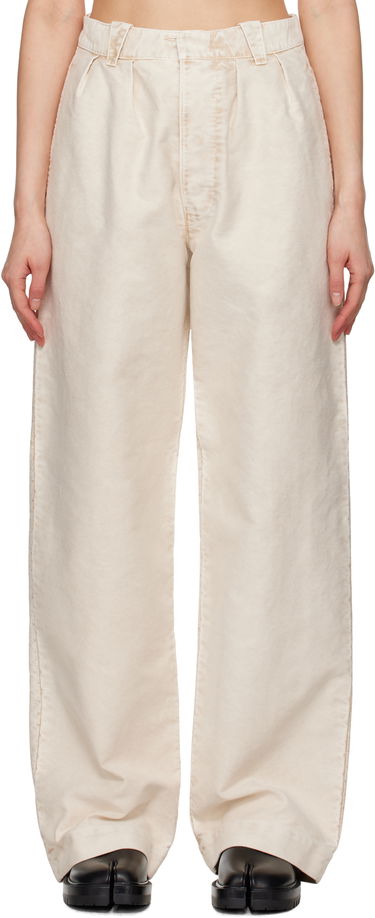 Nohavice Maison Margiela Maison Margiela Wide-Leg Trousers Béžová | S51KA0600 S76543, 0