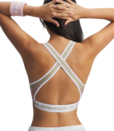 Podprsenka Under Armour Sports Bra Crossback Mid Open Back Ružová | 6005838-673, 1