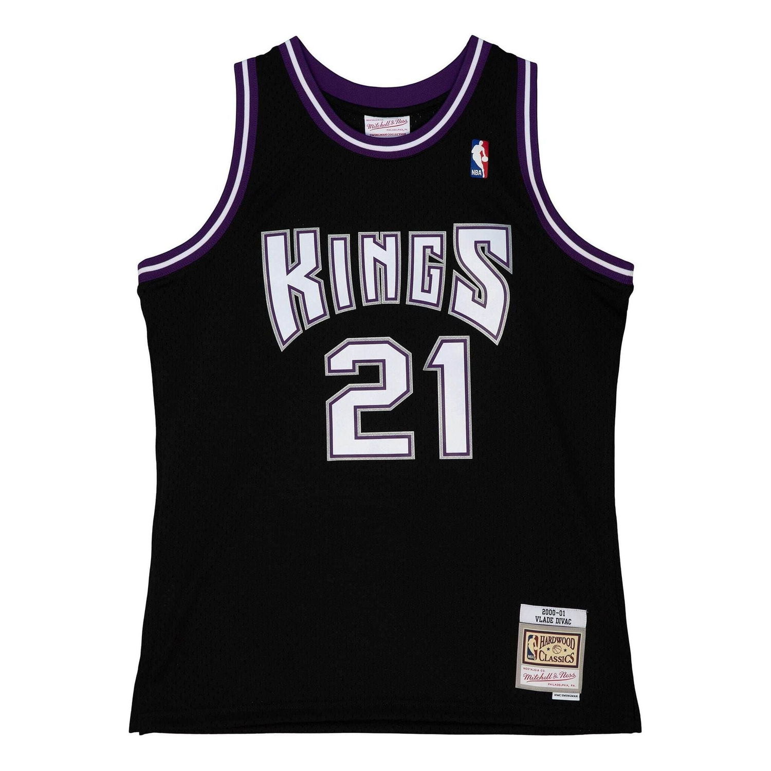 Dres Mitchell & Ness NBA Sacramento Kings 2000-01 Vlade Divac 21 Swingman Jersey Čierna | SMJYCP19217-SKIBLCK00VDI, 0