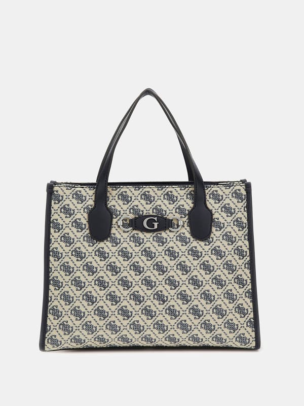 Tote bag GUESS Izzy 4G Logo Shopper Béžová | HWJY8654220, 0