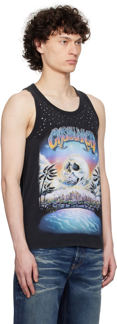 Tielko Casablanca Casablanca 'La Prémonition' Crystal Embellished Tank Top Čierna | U-MS25-JTS-036-01, 1