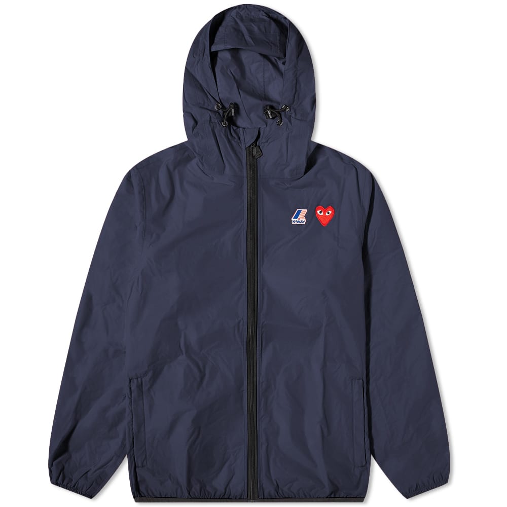Vetrovka Comme des Garçons Play x K-Way Full Zip Packable Jacket Navy | P1J501-1, 0