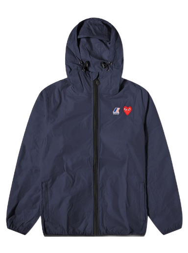 Vetrovka Comme des Garçons Play x K-Way Full Zip Packable Jacket Navy | P1J501-1
