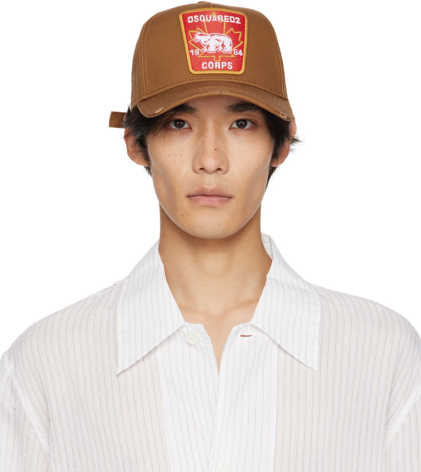 Šiltovka DSQUARED2 Dsquared2 Canadian Patch Baseball Cap Hnedá | BCM0367_05C00001_5092