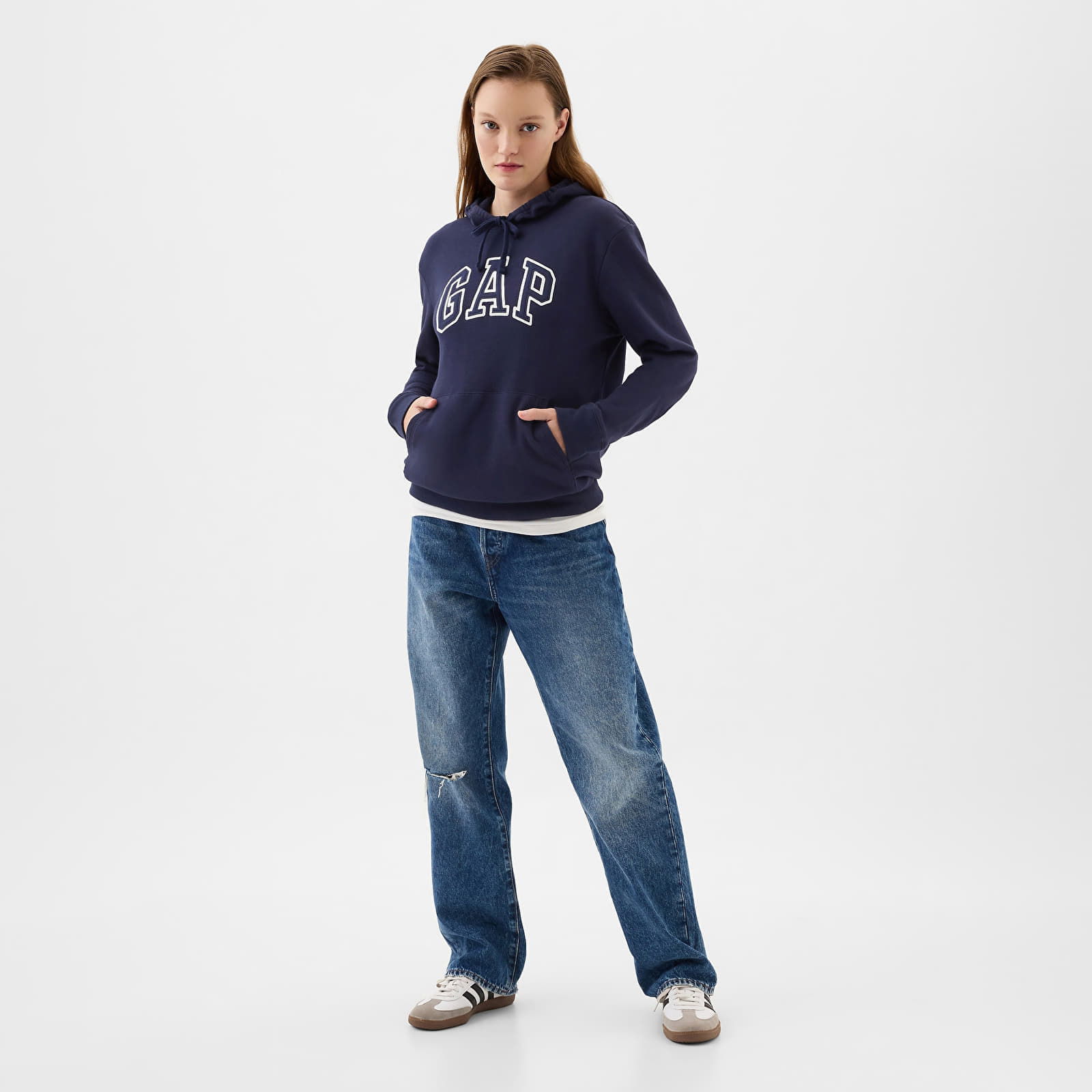 Pullover Logo Hoodie Navy Uniform