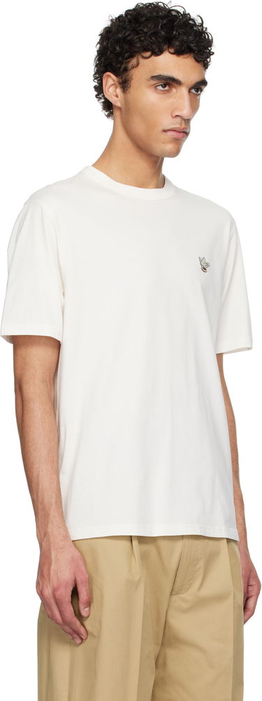 Tričko MAISON KITSUNÉ Maison Kitsuné Barista Fox Patch Relax T-Shirt Biela | CKNU00102KJ7014, 1