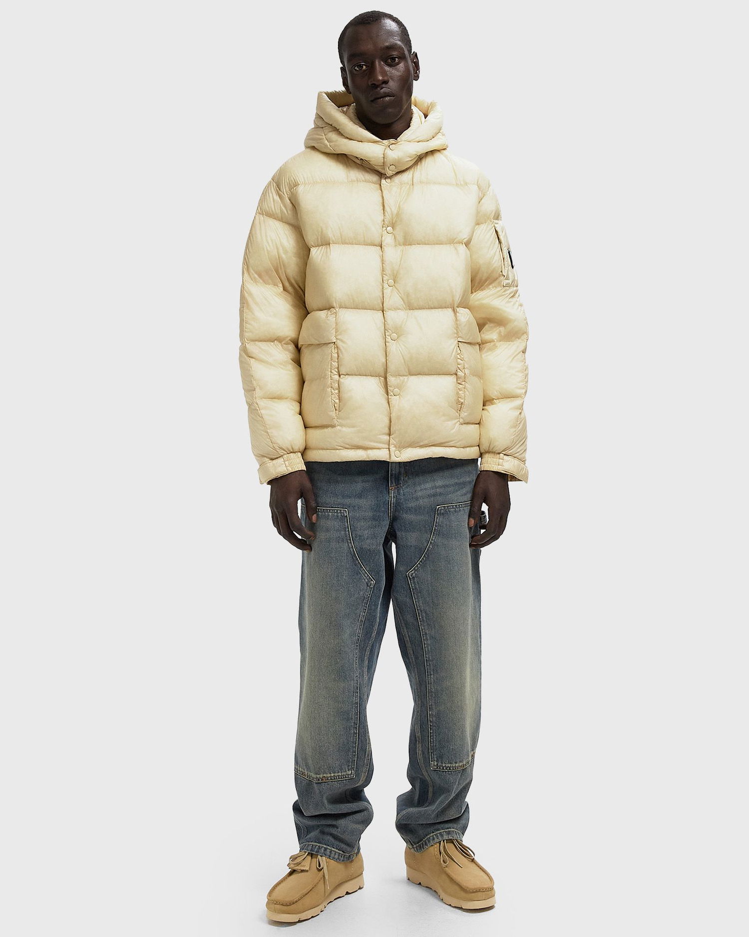 Prešívaná bunda C.P. Company Hooded Puffer Jacket Béžová | 19CMOW191A110416A-402, 1