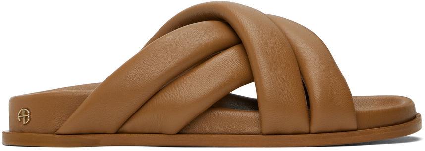 Tenisky a topánky Anine Bing Lizzie Padded Leather Slides Hnedá | A-14-4028-230, 0
