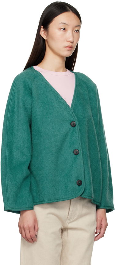 Bunda Baserange Fortu V-Neck Button-Up Cardigan Jacket Zelené | OUFJ-BW-AU25, 1