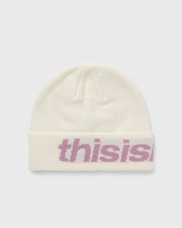 Kulicha thisisneverthat SP-Logo Big Cuff Beanie Béžová | TN233KHWBE06WHT, 0