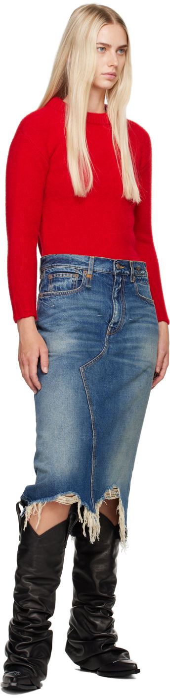 Sukňa R13 R13 Jesse Denim Midi Skirt Modrá | R13WD100-D216B, 3