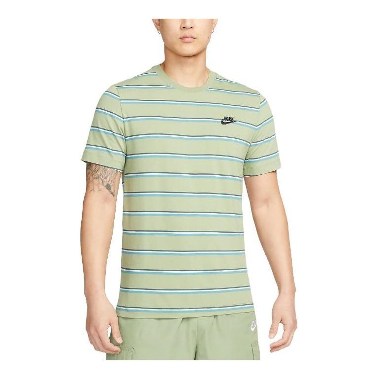 Tričko Nike Sportswear Striped T-Shirt Zelené | DZ2986-386, 0