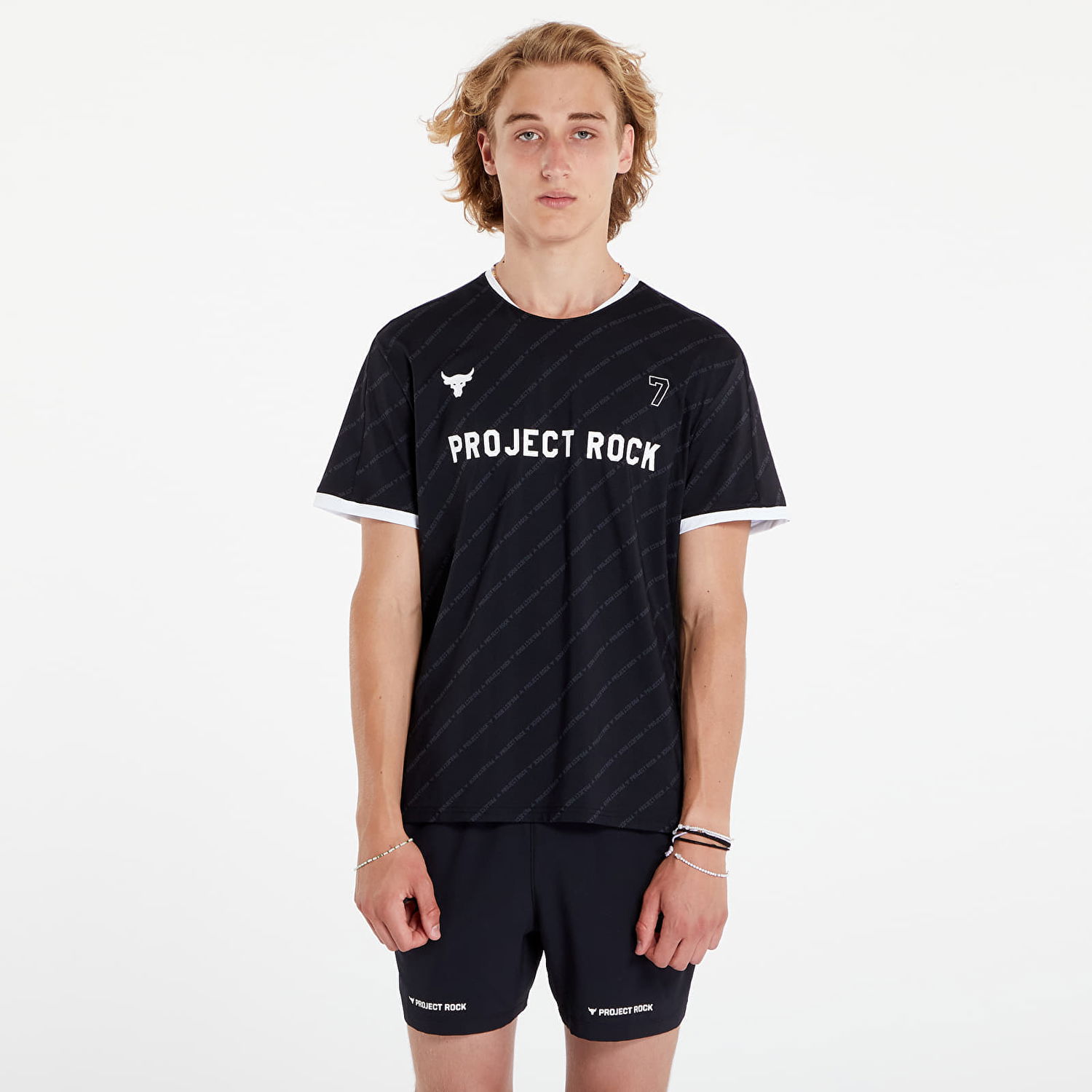 Dres Under Armour Project Rock Rugby Shirt Black/ White Čierna | 1387512-001, 0
