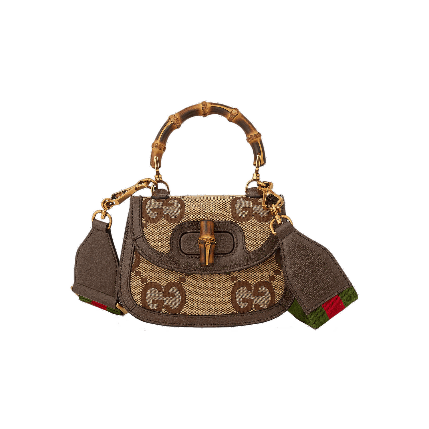 Kabelka Gucci Bamboo 1947 Jumbo GG Mini Bag Hnedá | 686864 UQLBT 2570, 0