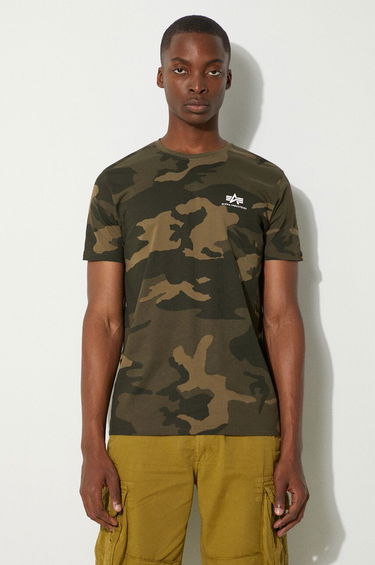 Tričko Alpha Industries Backprint T Camo T-shirt Zelené | 128507C.239, 0